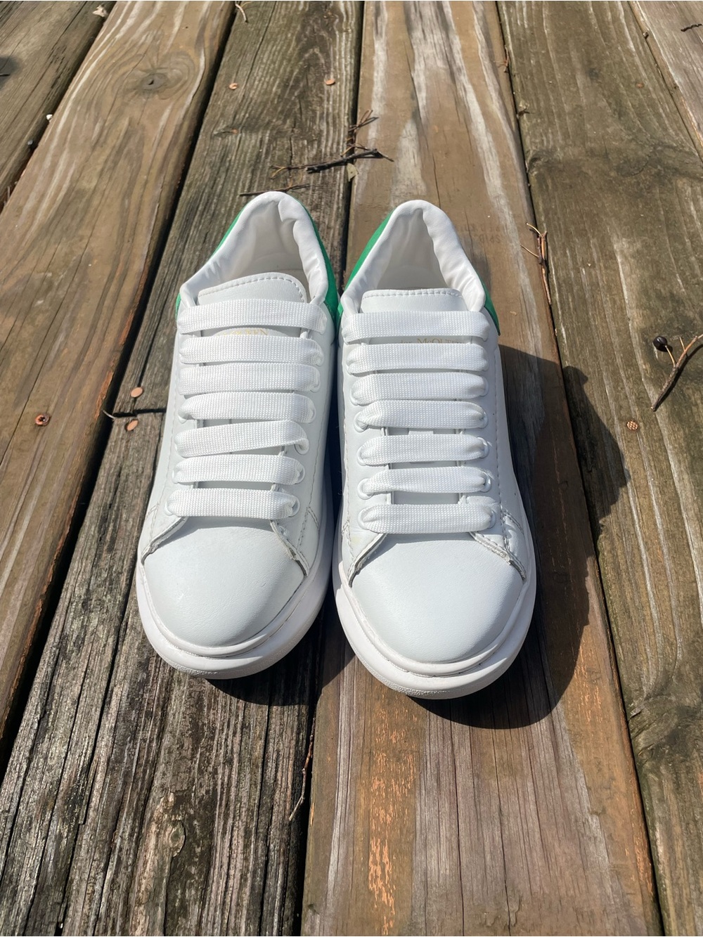 Women's Oversized Sneaker in Mint Heel Accent